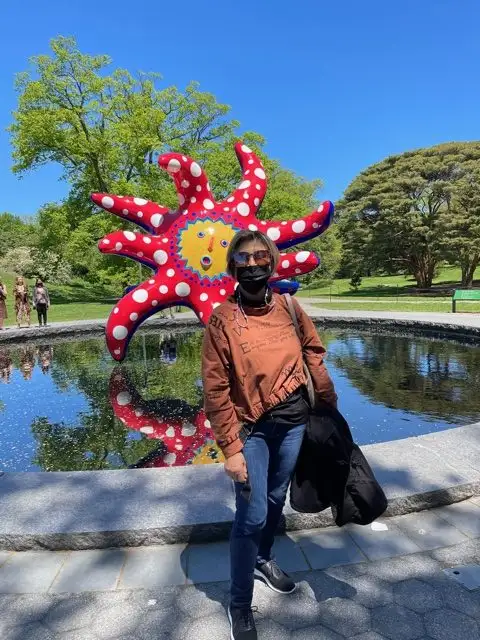 An image of Cosmic Nature by Yayoi Kusama at New York Botanicals Garden
