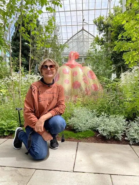 An image of Cosmic Nature by Yayoi Kusama at New York Botanicals Garden