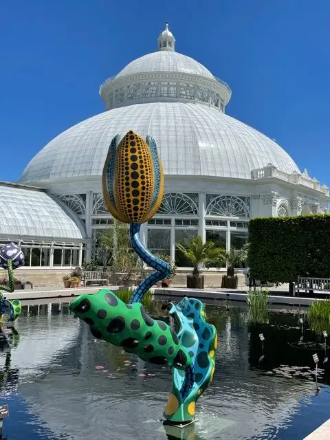 An image of Cosmic Nature by Yayoi Kusama at New York Botanicals Garden