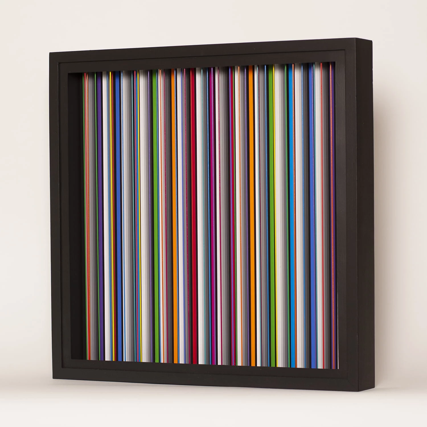 Prochromatique 3 Box with 40 colored steel bars with colord back 2010 Prochromatique 3 Box with 40 colored steel bars with colord back 2010